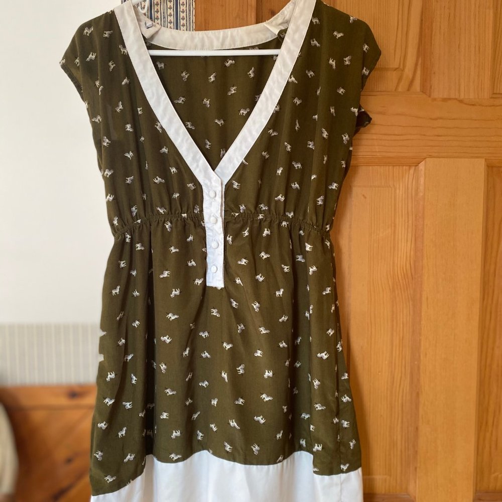 Green Zebra Dress